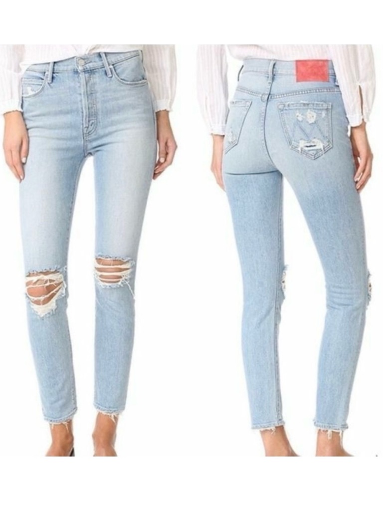 Mother X Miranda Kerr Easy Does It Thanks For Everything Ankle Jeans Size 26